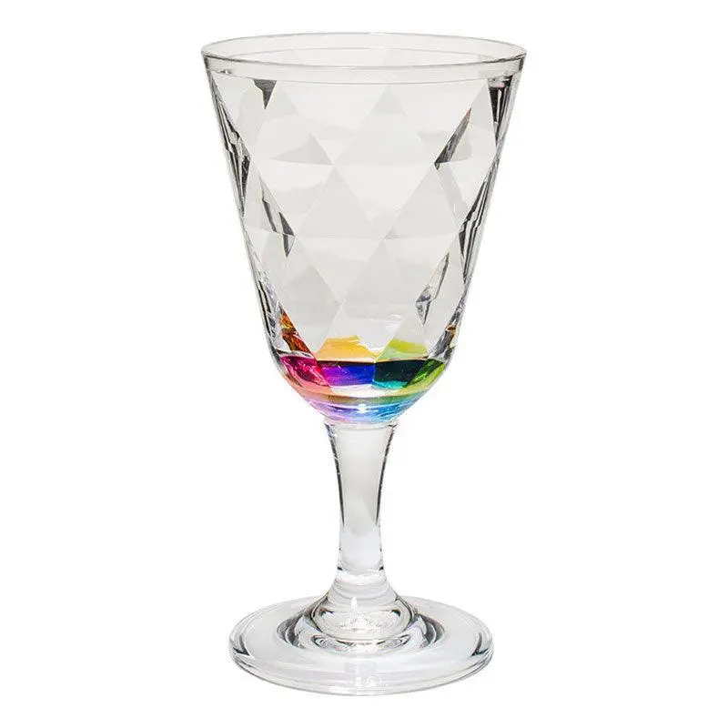Rainbow Radiance 12 Oz Stemmed Wine Glass 1