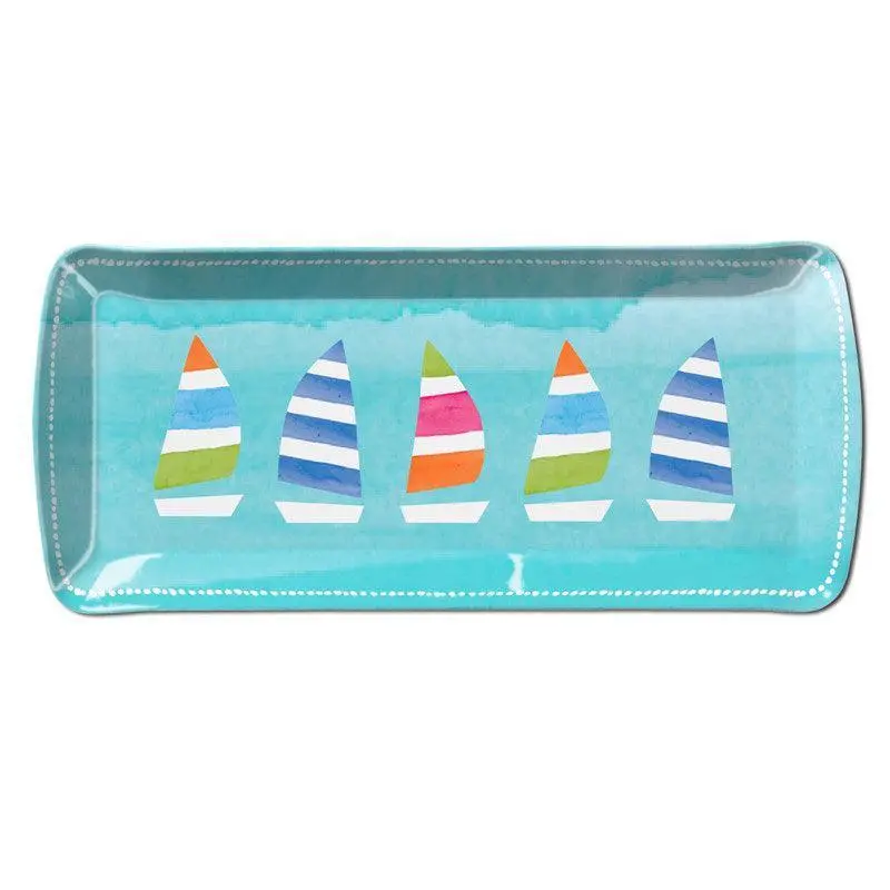 Regatta 15 X 6.5-Inch Ceramic Appetizer Tray – Coastal Serving Platter 1