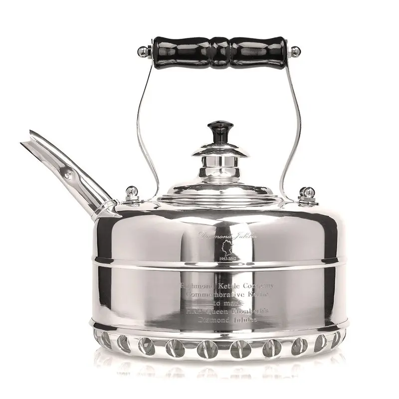 Richmond Jubilee Silver Engraved Whistling Kettle – No. 5, Gas Stove Compatible 1