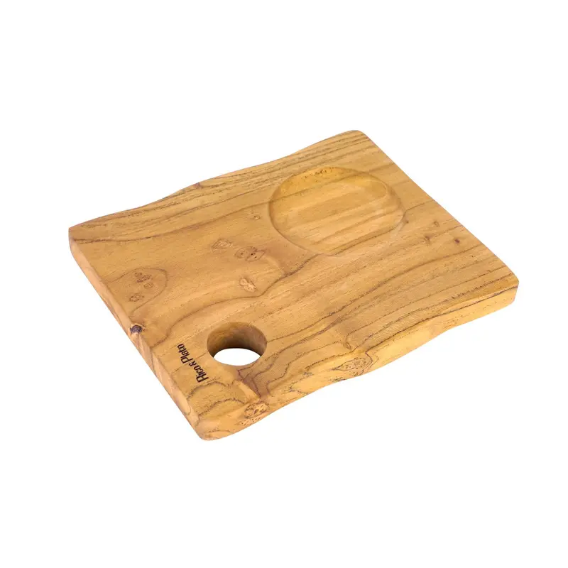 Rico & Plato Toraja Teak Coffee Cup Server Set (2-Piece) 1