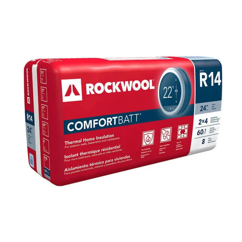 Rockwool Comfortbatt R14 Wood Framing Insulation – 3.5 In. X 23 In. X 47 In. 1