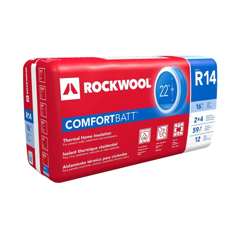 Rockwool Comfortbatt R14 Wood Stud Insulation – 3.5 In. X 15.25 In. X 47 In. 1