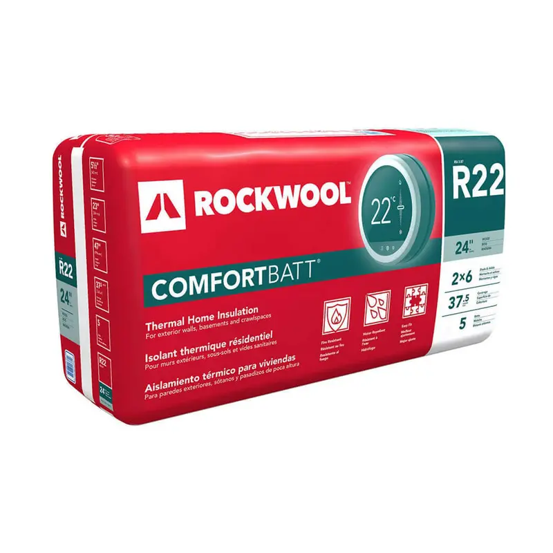 Rockwool Comfortbatt R22 Wood Framing Insulation – 5.5 In. X 23 In. X 47 In. 1