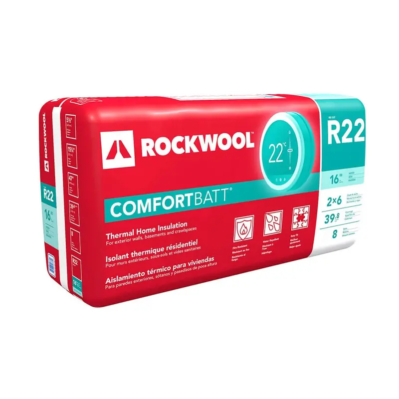 Rockwool Comfortbatt R22 Wood Stud Insulation – 5.5 In. X 15.25 In. X 47 In. 1