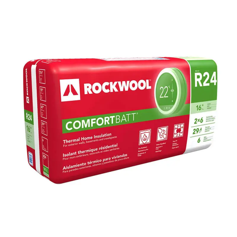 Rockwool Comfortbatt R24 Wood Stud Insulation – 5.5 In. X 15 In. X 47 In. 1