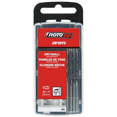 Rotozip Gp8 Drywall Guidepoint Cutting Bit — 1/8" Diameter, 8-Pack 1