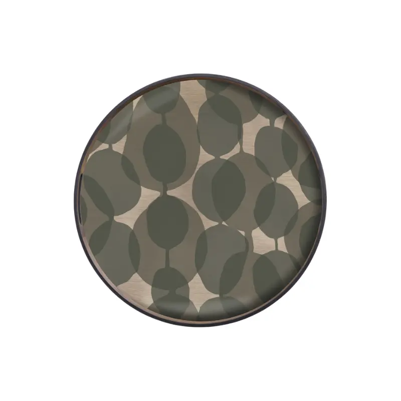 Round Connected Dots Pattern Glass Tray 1