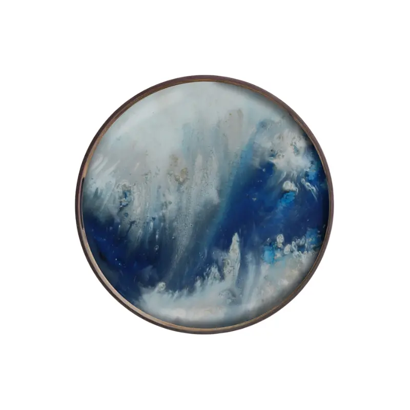 Round Organic-Form Glass Tray 1