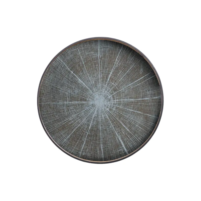 Rounded Slice-Style Wooden Tray 1