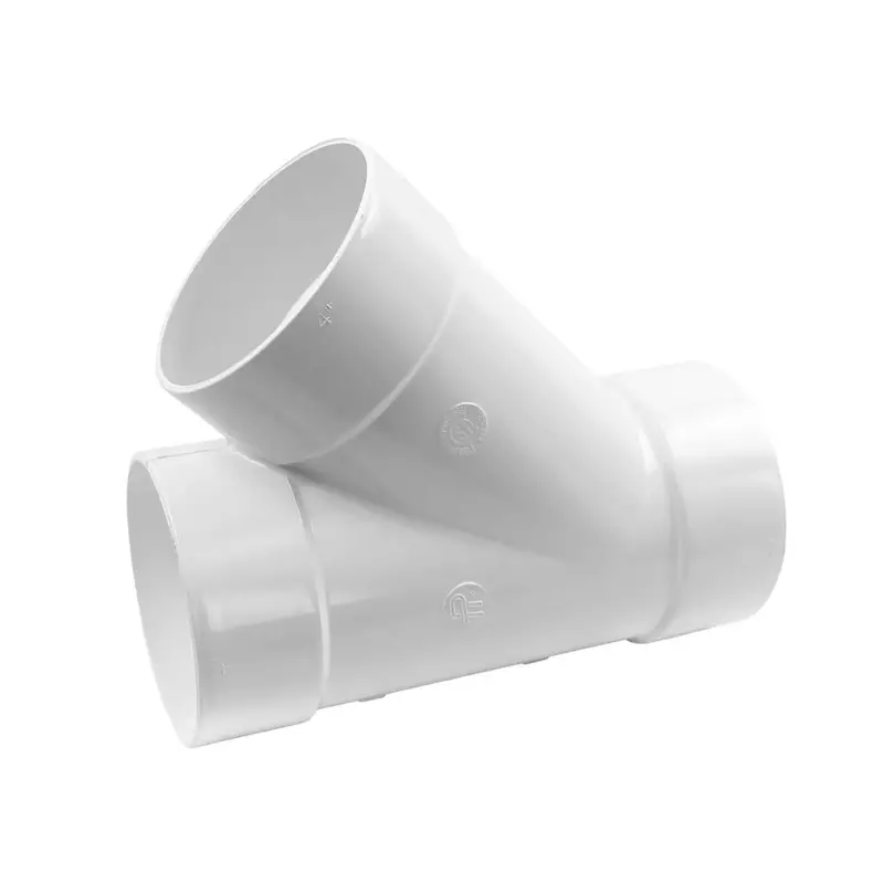 Royal Pipe Pvc 45° Wye Fitting – 4 In., Triple Hub 1