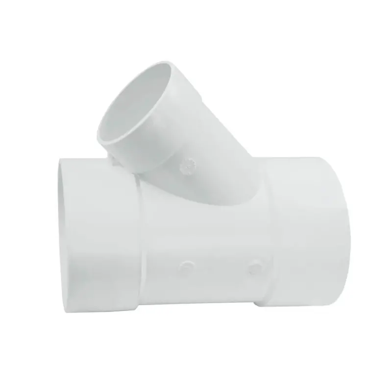 Royal Pipe Pvc 45° Wye Fitting – 6 In. × 6 In. × 4 In., Triple Hub 1