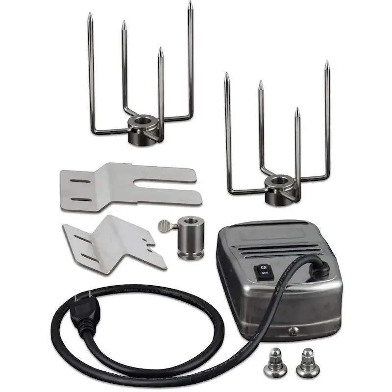 Saber Stainless Steel Rotisserie Kit With Protective Carrying Case 1