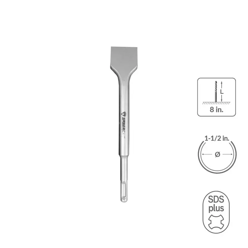 Sabercut 1-1/2-In X 8-In Angled Tile Chisel Bit – Sds Max For Mosaic & Thin-Set Removal 1