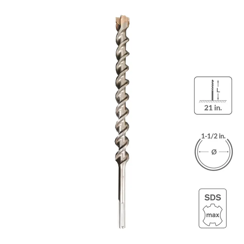 Sabercut 1-1/2-Inch X 21-Inch Hammer Drill Bit – Carbide-Tipped, 6-Cutter Design For Fast, Clean Holes 1