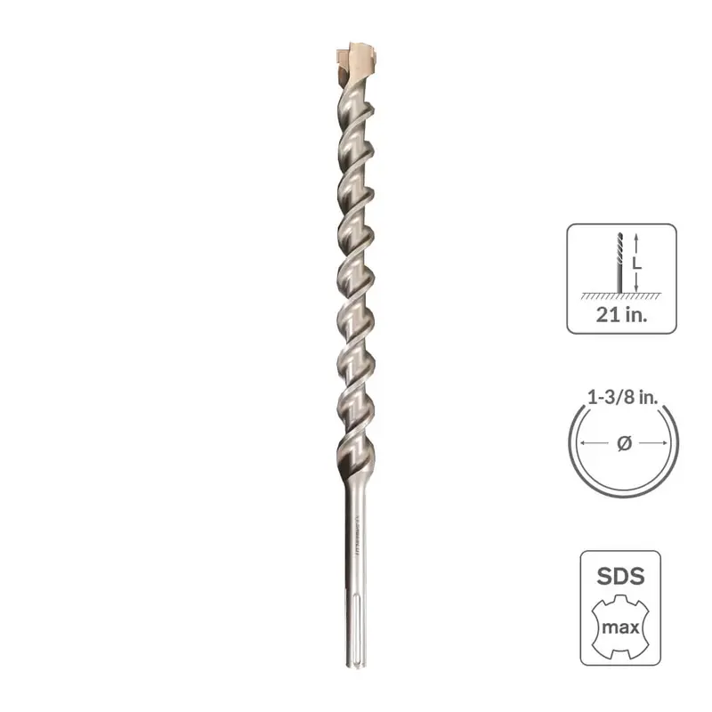 Sabercut 1-3/8-Inch X 21-Inch Hammer Drill Bit – 6-Cutter Carbide-Tipped For Masonry 1