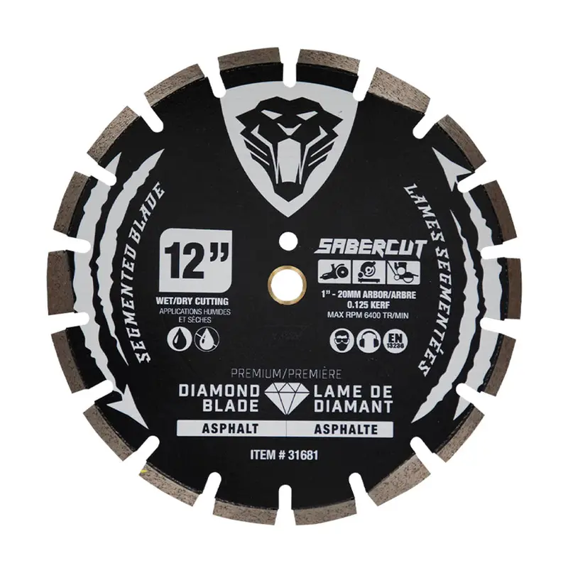 Sabercut 12-Inch Segmented Diamond Blade For Asphalt, Concrete Block & Masonry 1