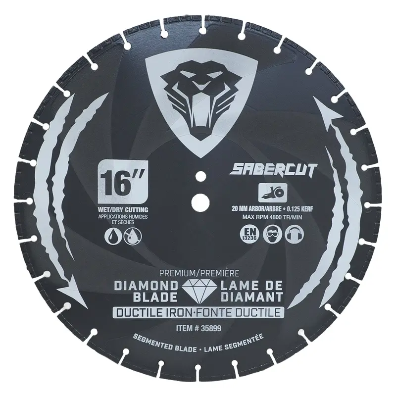 Sabercut 16" Segmented Diamond Blade For Ductile Iron – 20Mm Arbor 1
