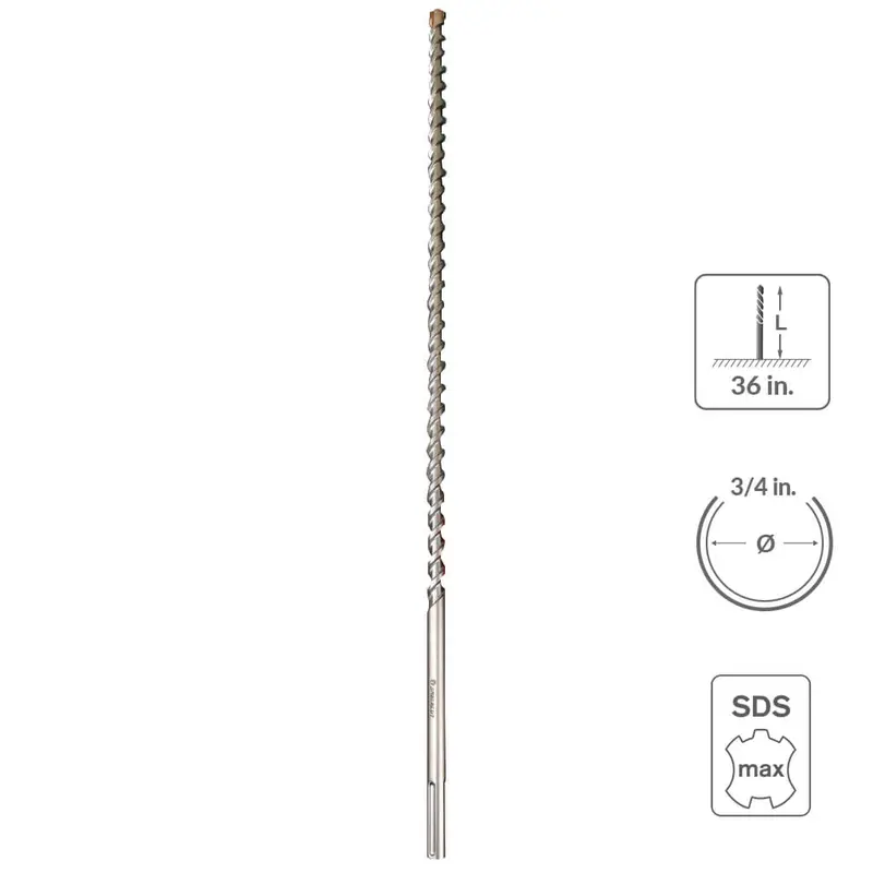 Sabercut 3/4-Inch X 36-Inch Hammer Drill Bit – Extended-Length Carbide-Tipped Masonry Bit 1