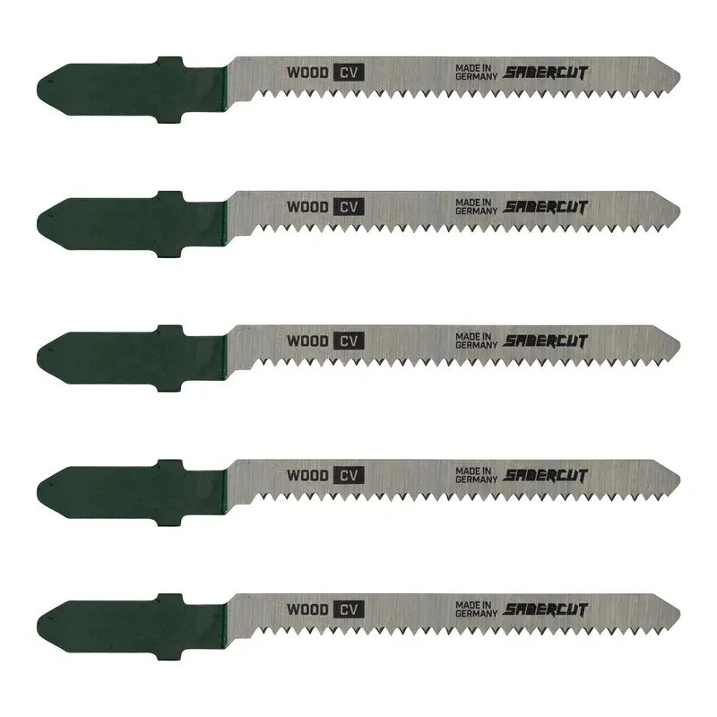Sabercut 3-In 19-Tpi T-Shank Jigsaw Blades For Detailed Wood Scrollwork (5-Pack) 1