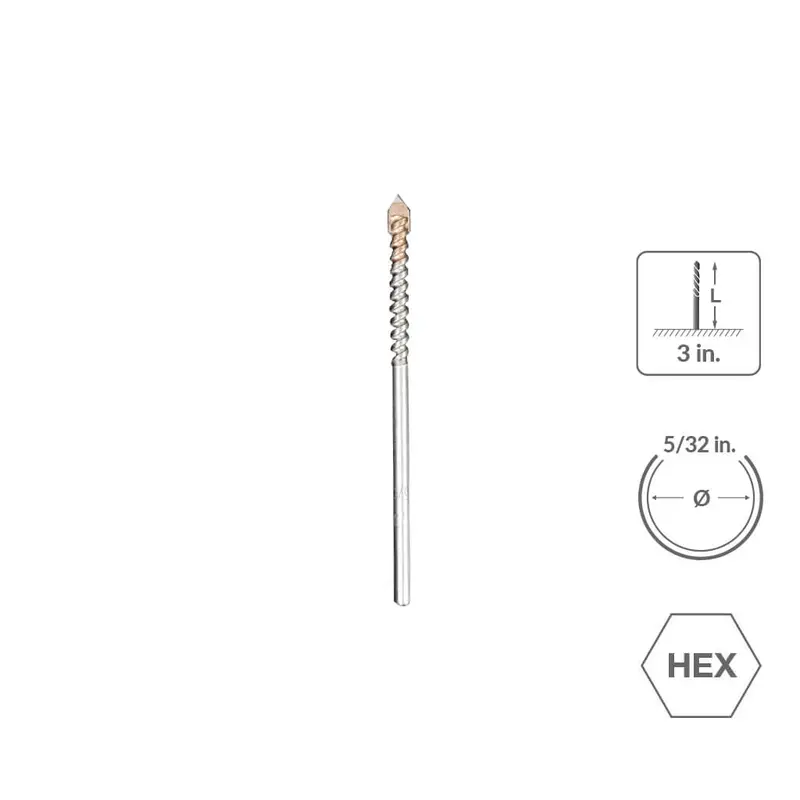Sabercut 4-Flute 5/32" × 3" Drill Bit For Precision Metal & Wood Drilling 1