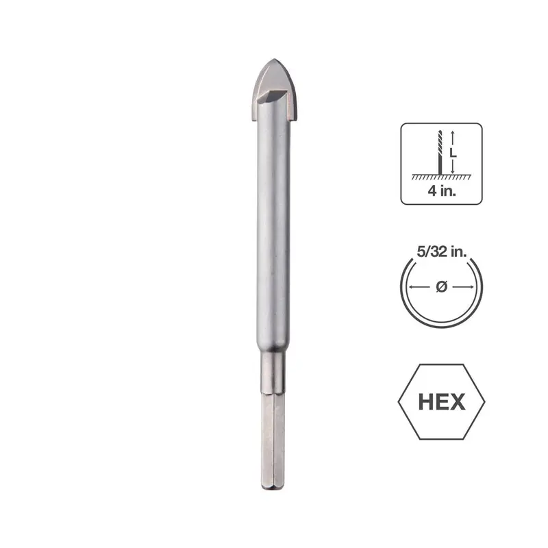 Sabercut 5/32-Inch × 4-Inch Carbide-Tipped Drill Bit — Optimized For Hard Stone & Tile 1