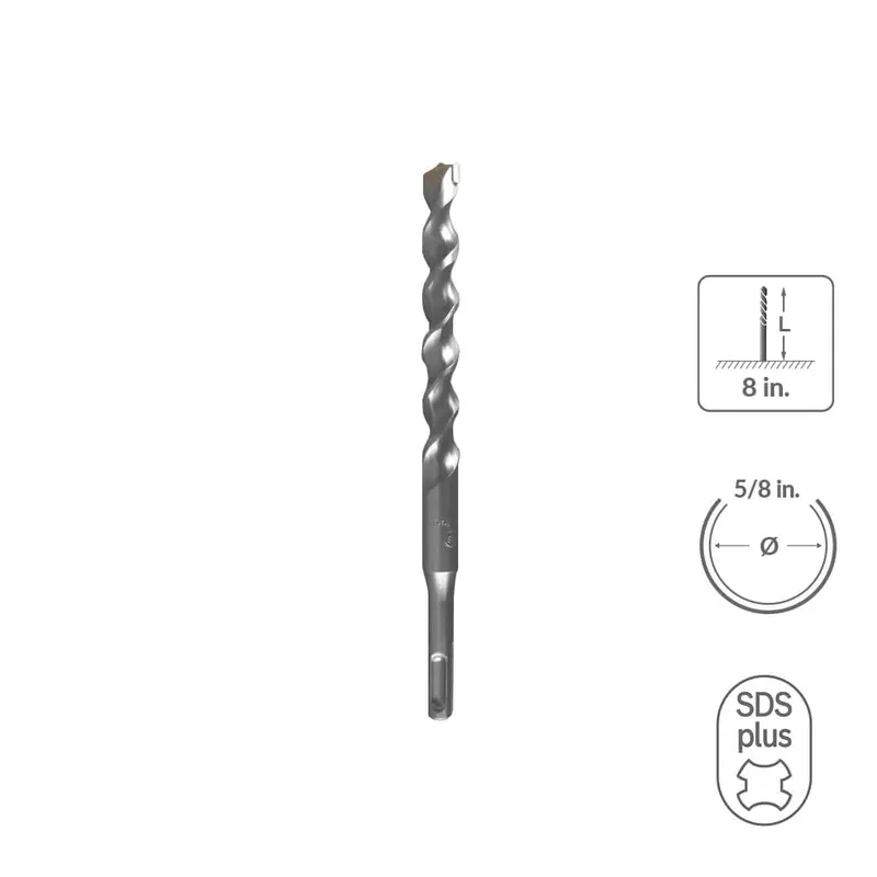 Sabercut 5/8" × 8" Carbide-Tipped 2-Cutter Drill Bit 1