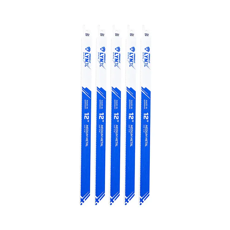 Sabercut Lynx Bi-Metal Reciprocating Blade – 12" × 18 Tpi, 5-Pack For Medium Metal 1