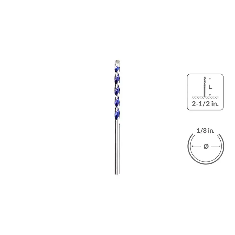 Sabercut Multi-Material Drill Bit – 1/8 In X 2-1/2 In, Precision Tip 1