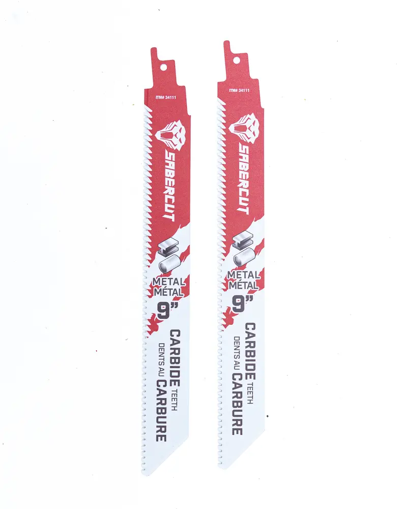 Sabercut Red Label 9" Carbide Reciprocating Saw Blade For Thick Metal (2-Pack) 1