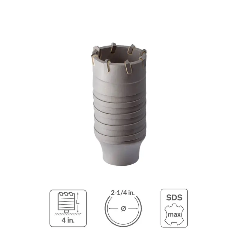 Sabercut Sds-Max 2.25-Inch Core Bit Cup For Precision Coring 1
