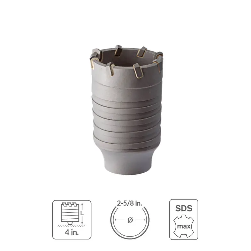 Sabercut Sds Max 2-5/8" Core Bit Cup For Efficient Concrete Drilling 1