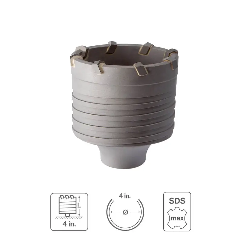 Sabercut Sds-Max 4-Inch Core Bit Cup For Concrete Drilling 1