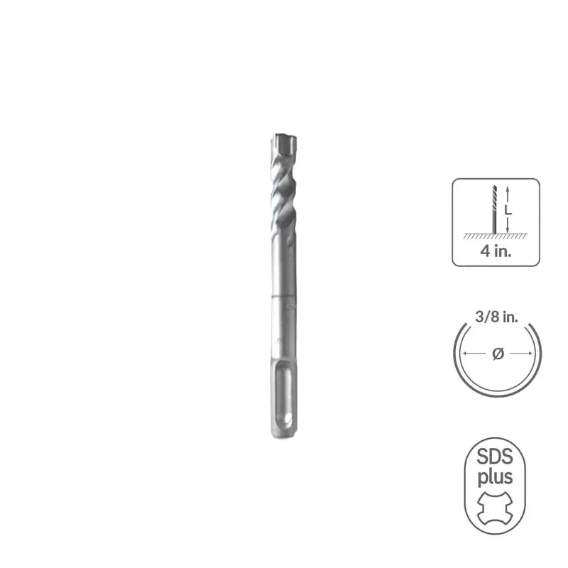 Sabercut Sds-Plus 3/8" × 4" 3-Cutter Carbide-Tip Drill Bit – Heavy-Duty Concrete & Rebar 1