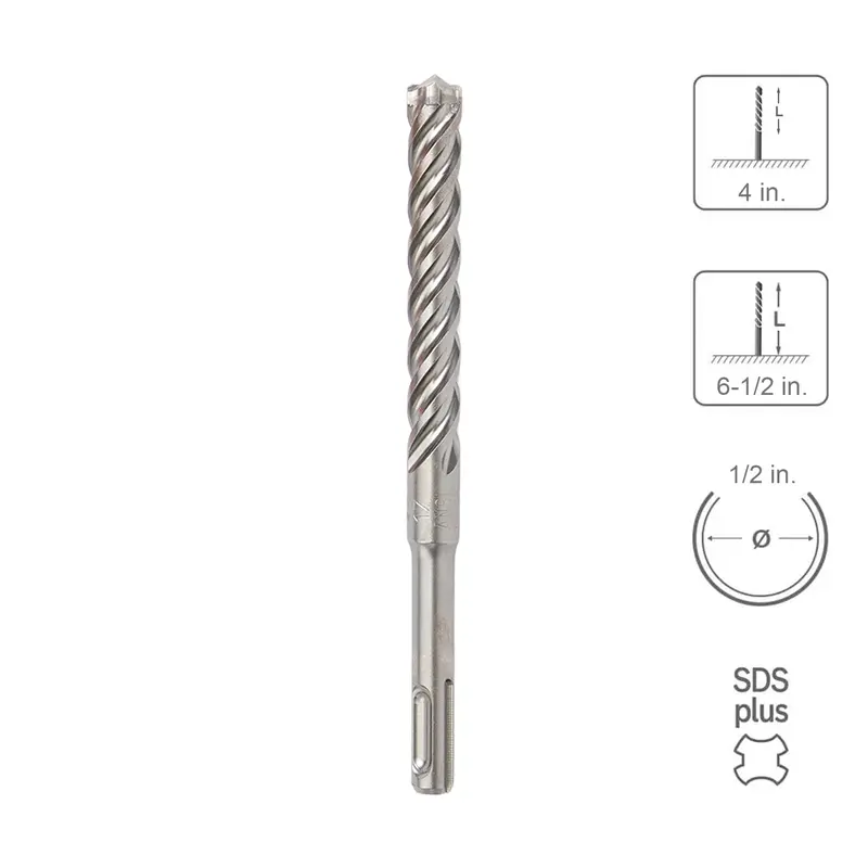 Sabercut Sds Plus Carbide Drill Bit – 1/2" X 4" X 6-1/2", 4-Cutter Full-Head 1