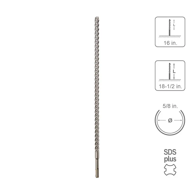 Sabercut Sds Plus Carbide Drill Bit – 5/8" X 16" X 18", 4-Cutter Full-Head 1