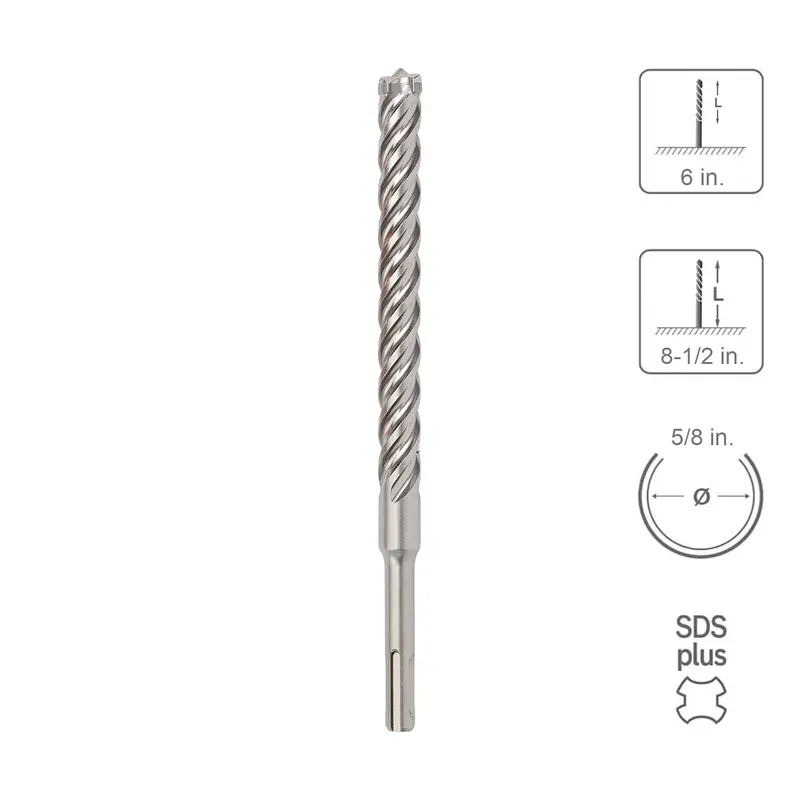 Sabercut Sds Plus Carbide Drill Bit – 5/8" X 6" X 8-1/2", 4-Cutter Full-Head 1
