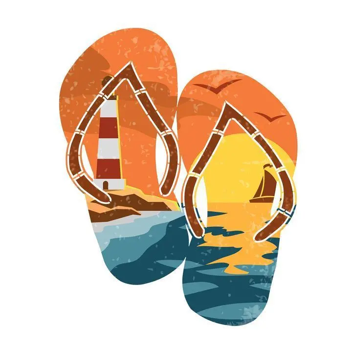 Sail Away Flip-Flop Metal Wall Art 1