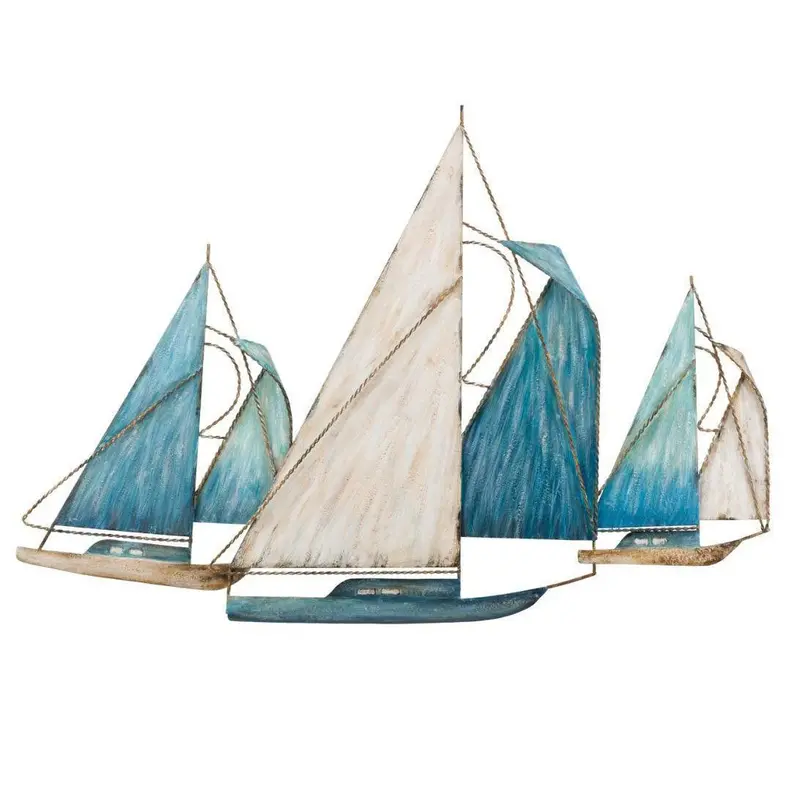 Sailboat Silhouette Wall Art – Nautical Metal Wall Decor 1