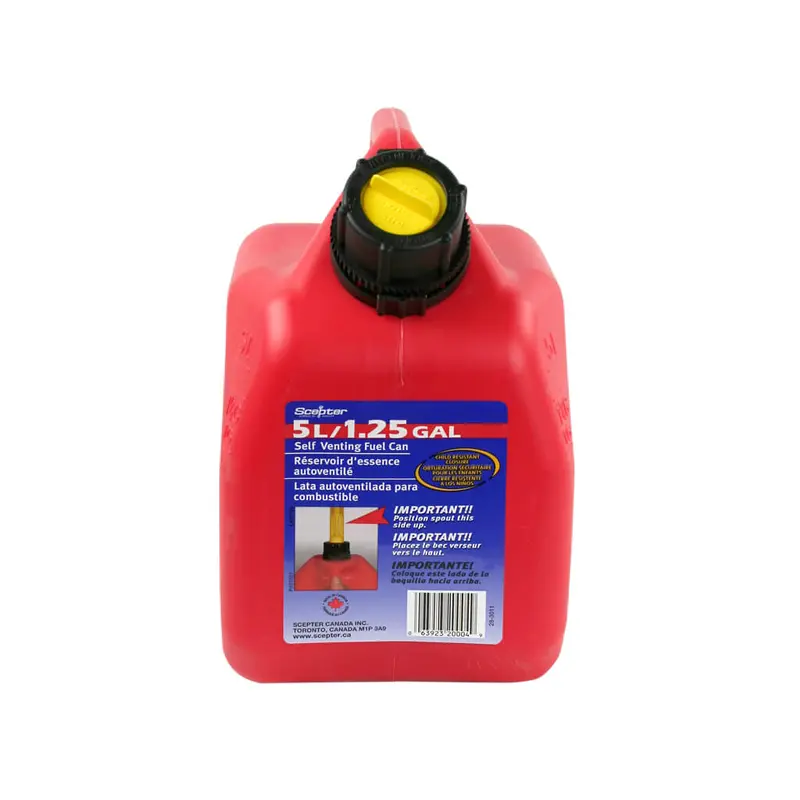 Scepter 5-Litre Self-Venting Red Gasoline Fuel Can For Portable Equipment 1