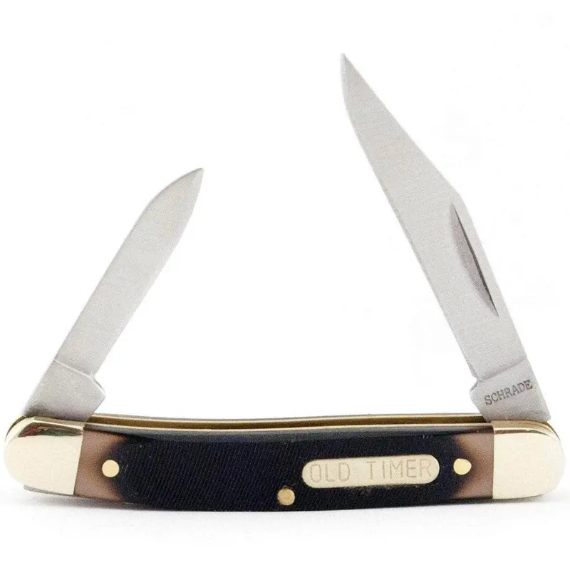 Schrade Old Timer Minuteman Pocket Knife With 2.8-Inch Closed Length And Bolstered Delrin Handle 1