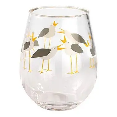 Seagulls 15 Oz Stemless Wine Glass 1