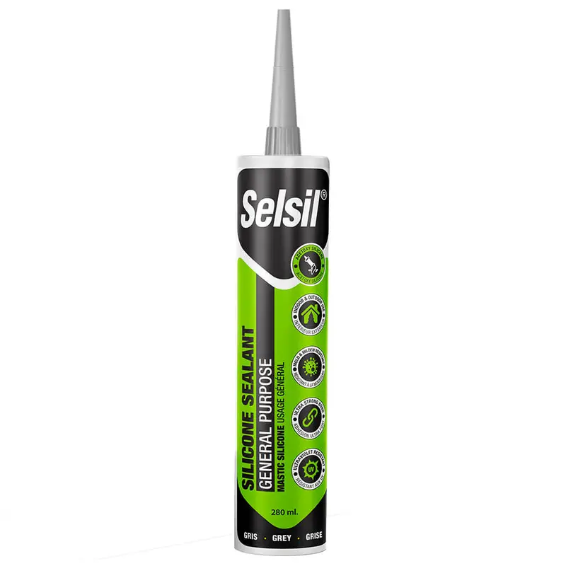 Selsil 280 Ml Grey General-Purpose 100% Silicone Sealant 1