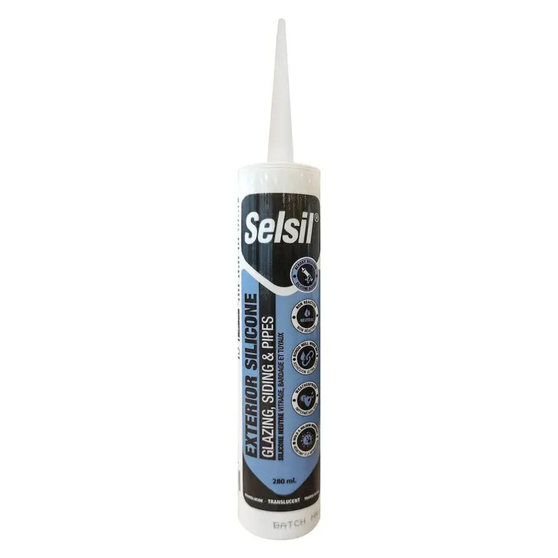 Selsil 280 Ml Translucent 100% Exterior-Grade Silicone Sealant 1