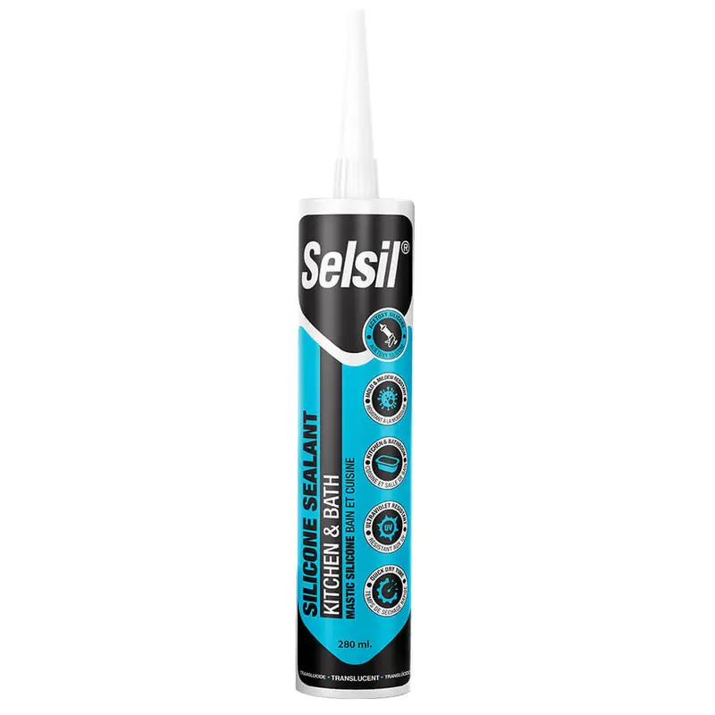 Selsil 280 Ml Translucent 100% Silicone Sealant For Kitchen & Bath 1