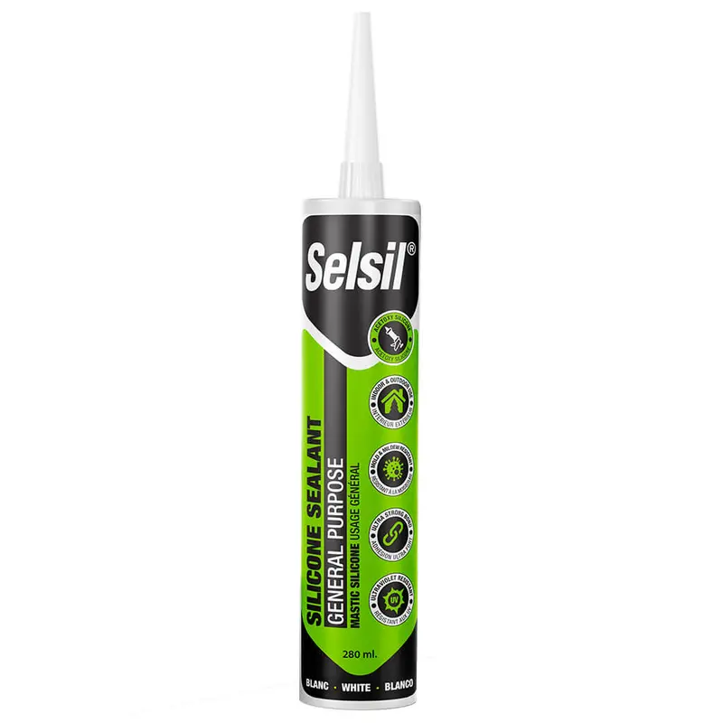 Selsil 280 Ml White General-Purpose 100% Silicone Sealant 1