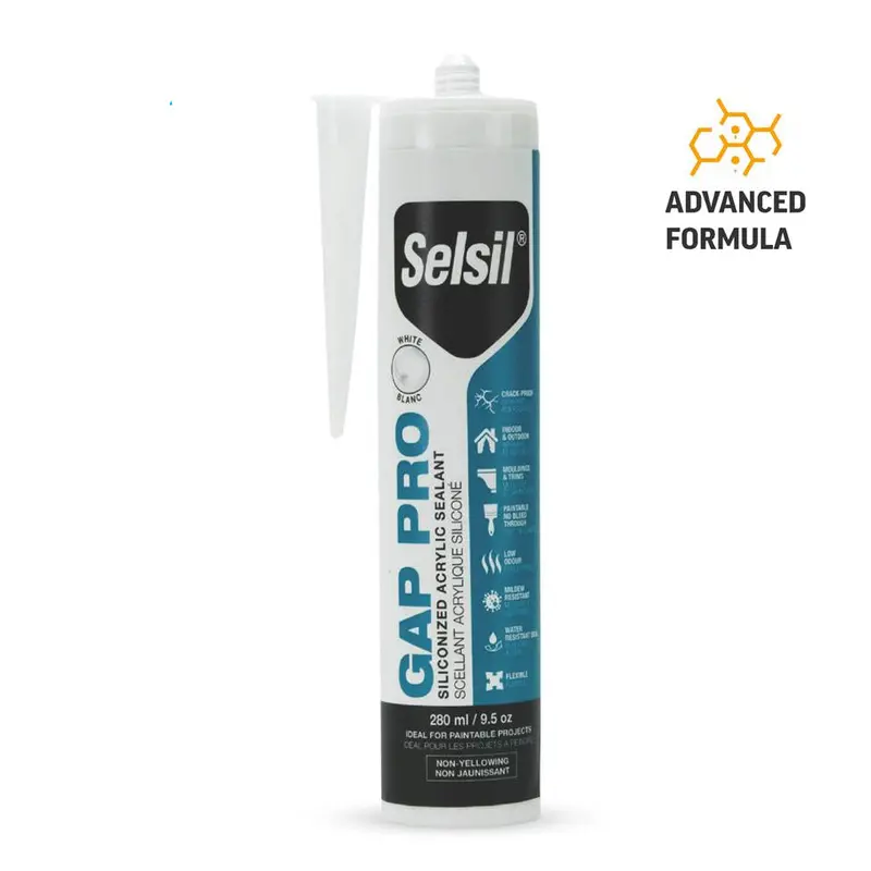 Selsil Gap Pro White Siliconized Acrylic Latex Caulk – 280 Ml Tube 1