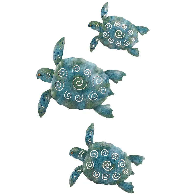 Set Of 3 Sea Turtle Wall Art Panels 1