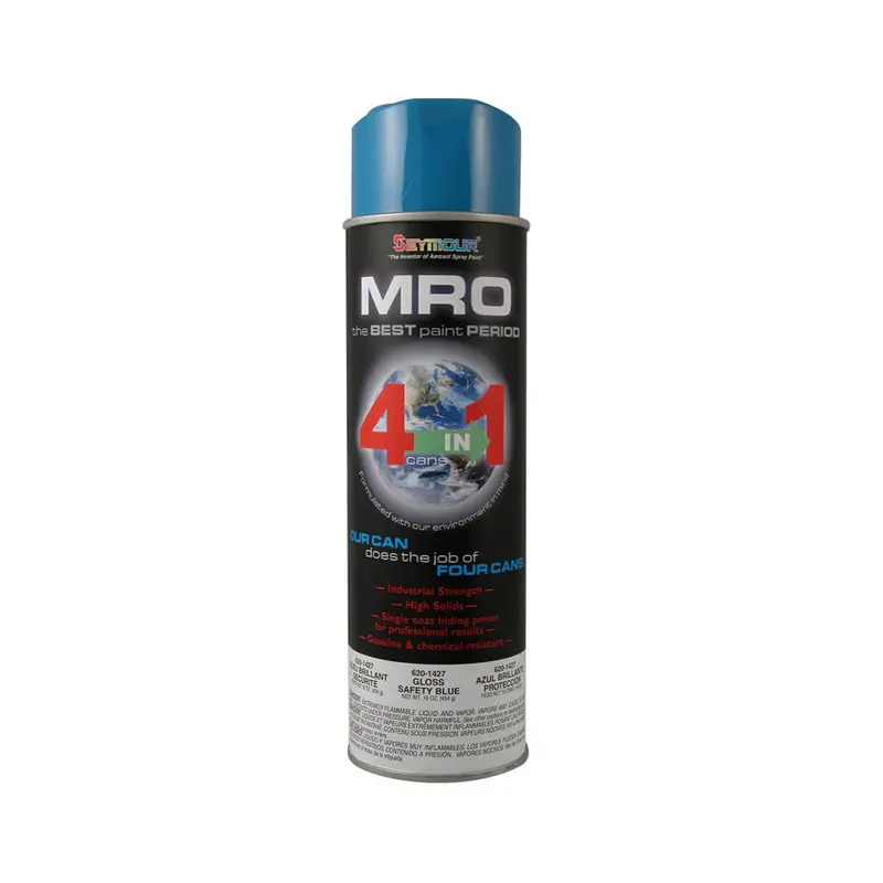 Seymour 620-1427 Safety Blue High-Solids Mro Enamel Spray Paint – 16 Oz 1