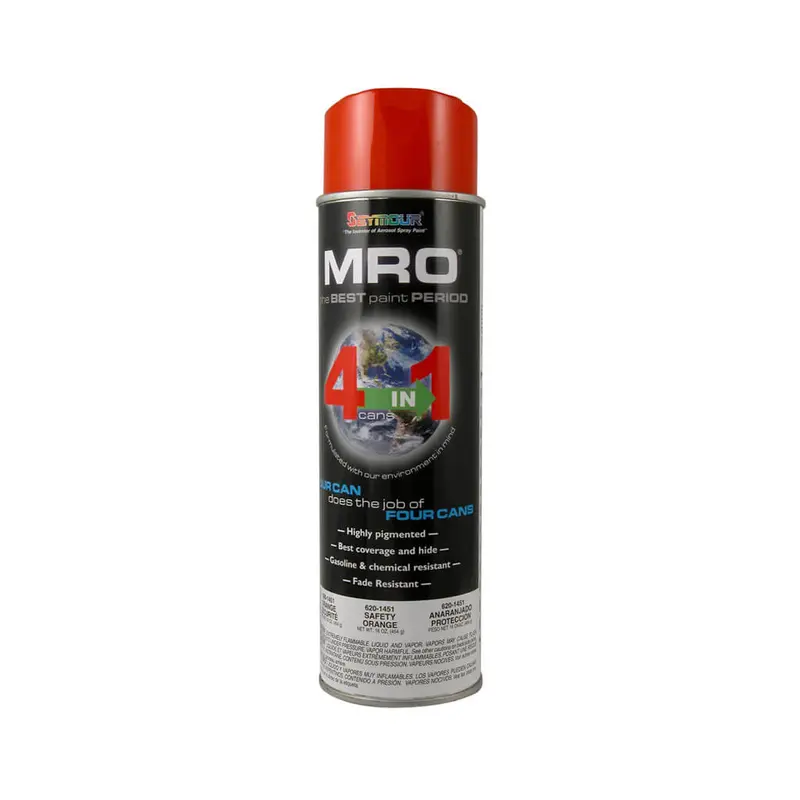 Seymour 620-1451 Safety Orange High-Solids Mro Enamel Spray Paint – 16 Oz 1