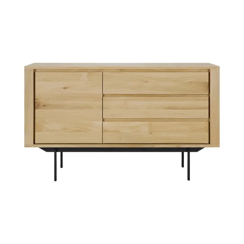 Shadow Slatted Wood Wall Storage Sideboard 1